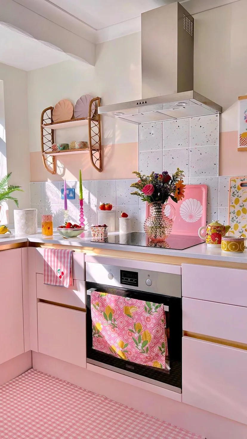 Pink Chic Barbiecore-designed kitchen