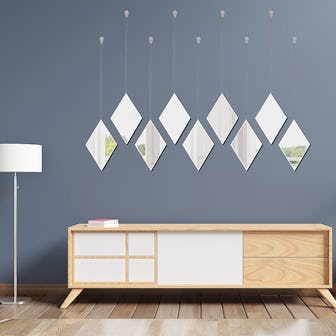 LYLDACER Diamond Shape Decorative Wall Mirrors (3-Pack)