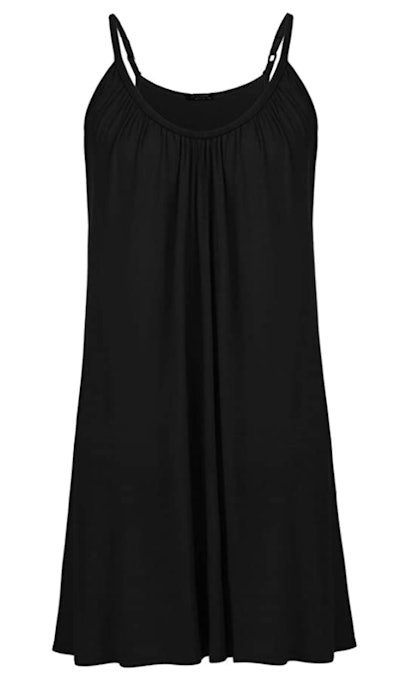 The IN’VOLAND Plus Size Sleeveless Night Dress in Black is a great choice for nursing lingerie on Am...