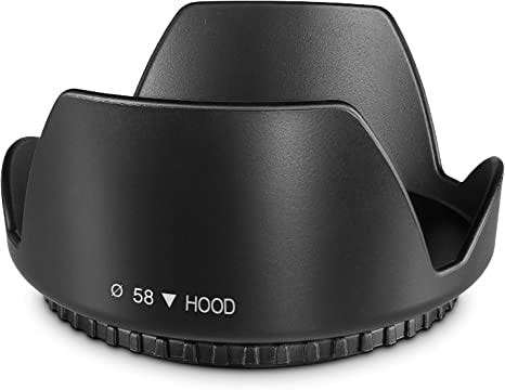 Camera lens hood accessory