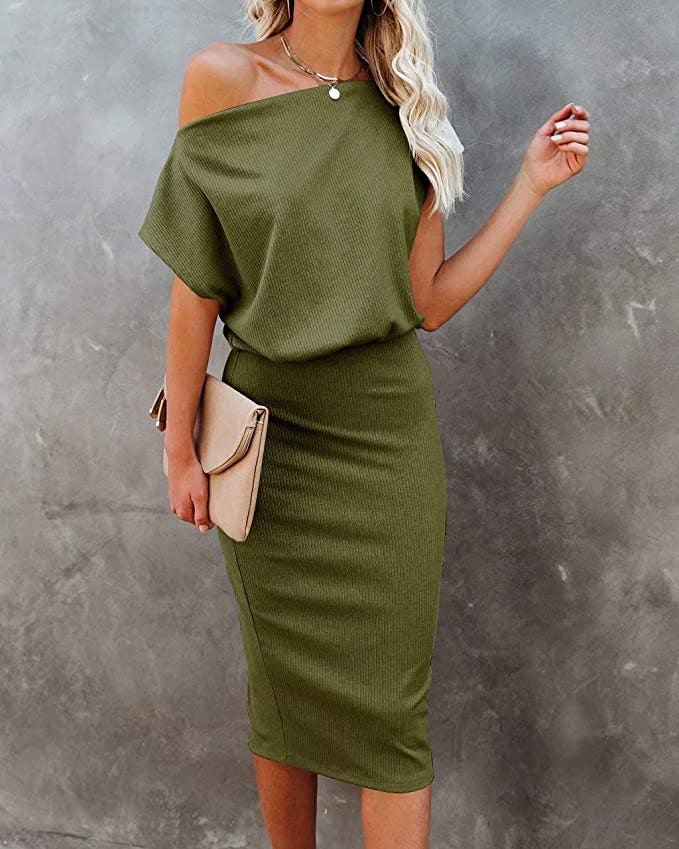 Ezbelle Off The Shoulder Bodycon Mini Dress