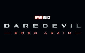 The official logo for the Disney+ series Marvel's Daredevil: Born Again