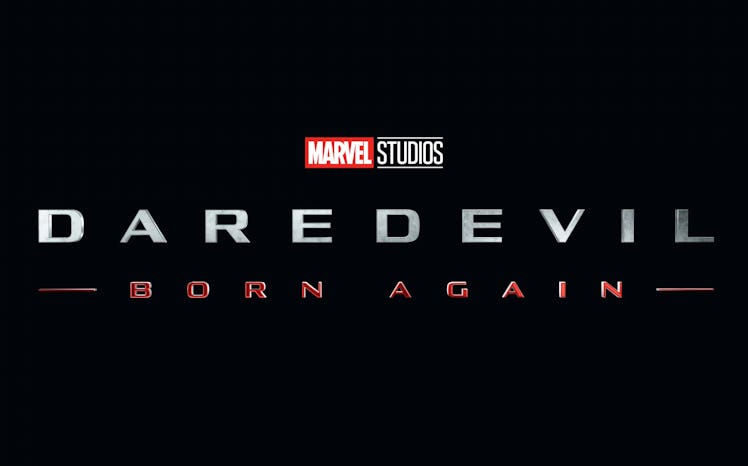 The official logo for Marvel's Daredevil: Born Again Disney+ series