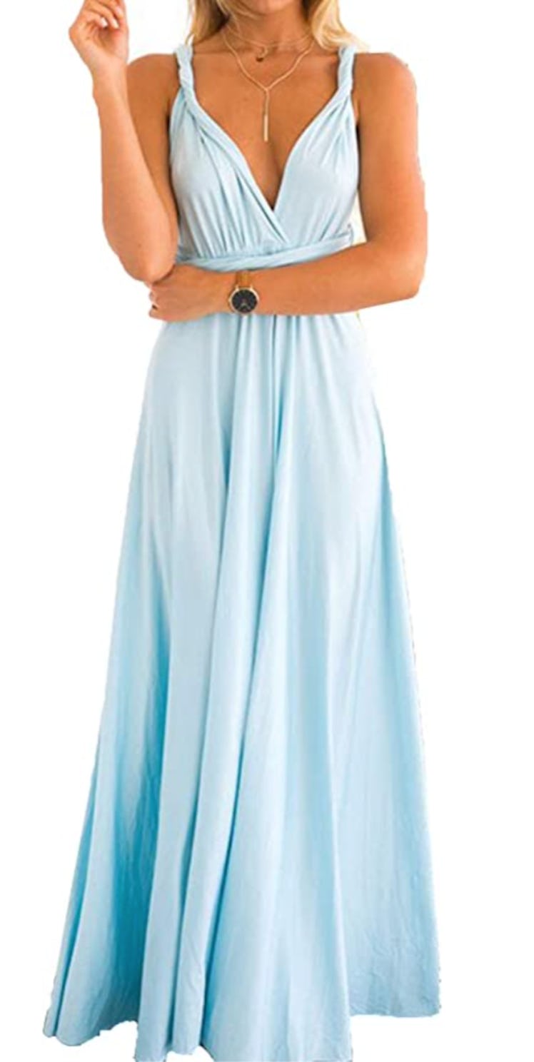 light blue maxi dress from clothink