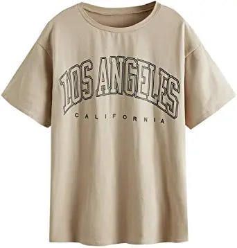 SheIn Women&rsquo;s Novelty Letter Graphic Oversized Tee