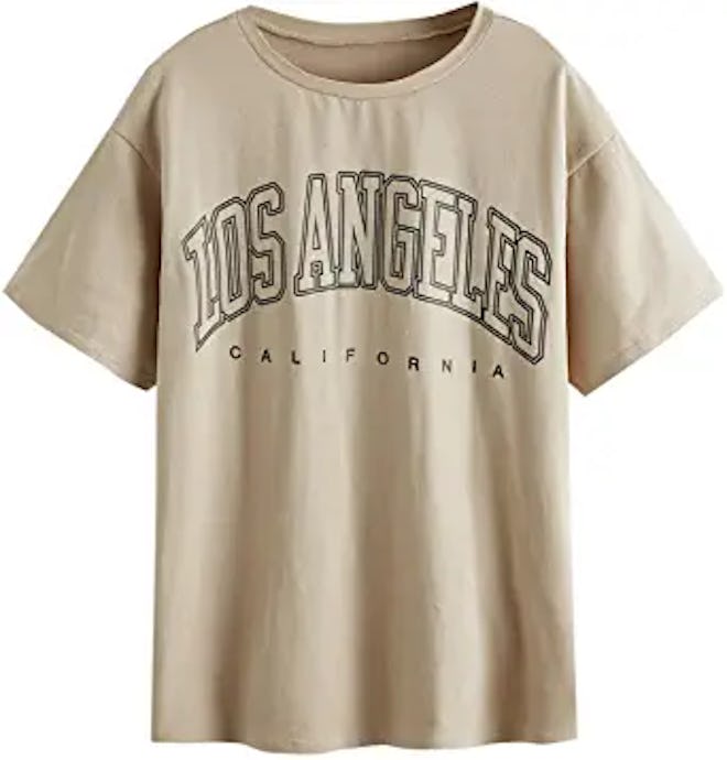 SheIn Women’s Novelty Letter Graphic Oversized Tee