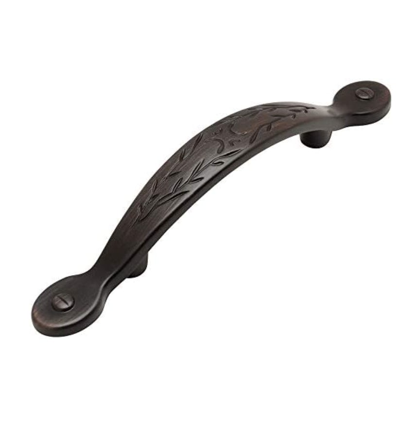 Cosmas Oil Rubbed Bronze Leaf Design Cabinet Hardware (10-Pack)
