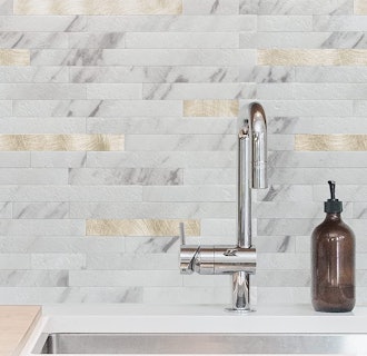 Art3d 10-Sheet Peel and Stick Stone Overlay Kitchen Backsplash Tile