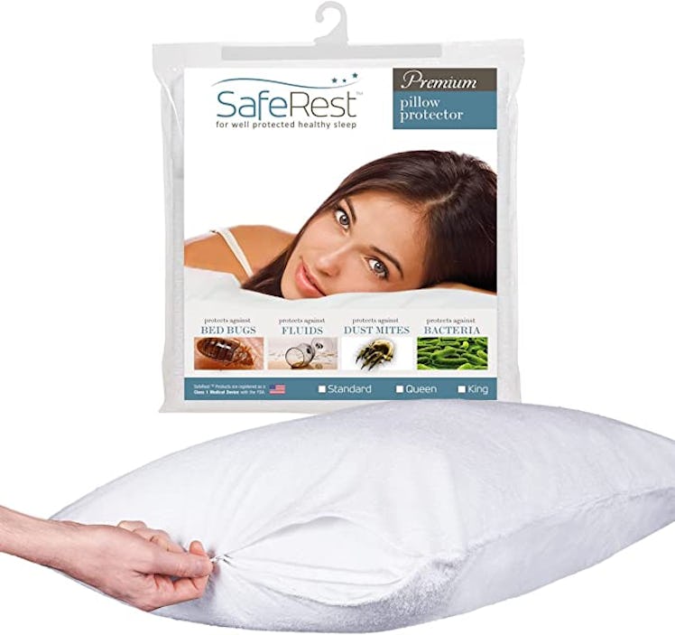 SafeRest Premium Zippered Waterproof Pillow Protector