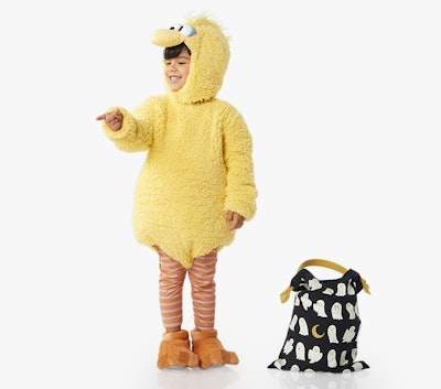 Kids Sesame Street Big Bird Costume in an article about pottery barn halloween costumes.