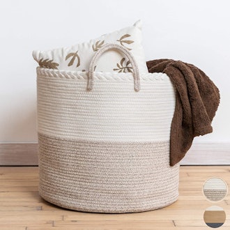 EVERLOVE Creations Woven Cotton Rope Basket 