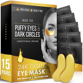 Dermora 24K Gold Eye Masks (15 Pairs)