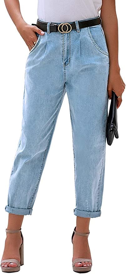 luvamia Women&rsquo;s High Waist Mom Jeans