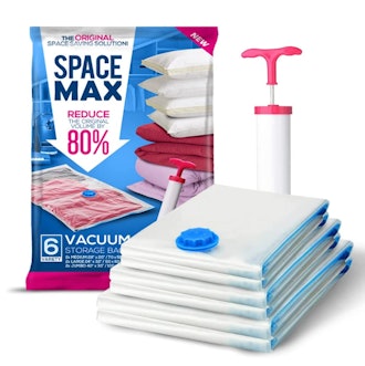 SPACE MAX Premium Reusable Vacuum Storage Bags (6-Pack)