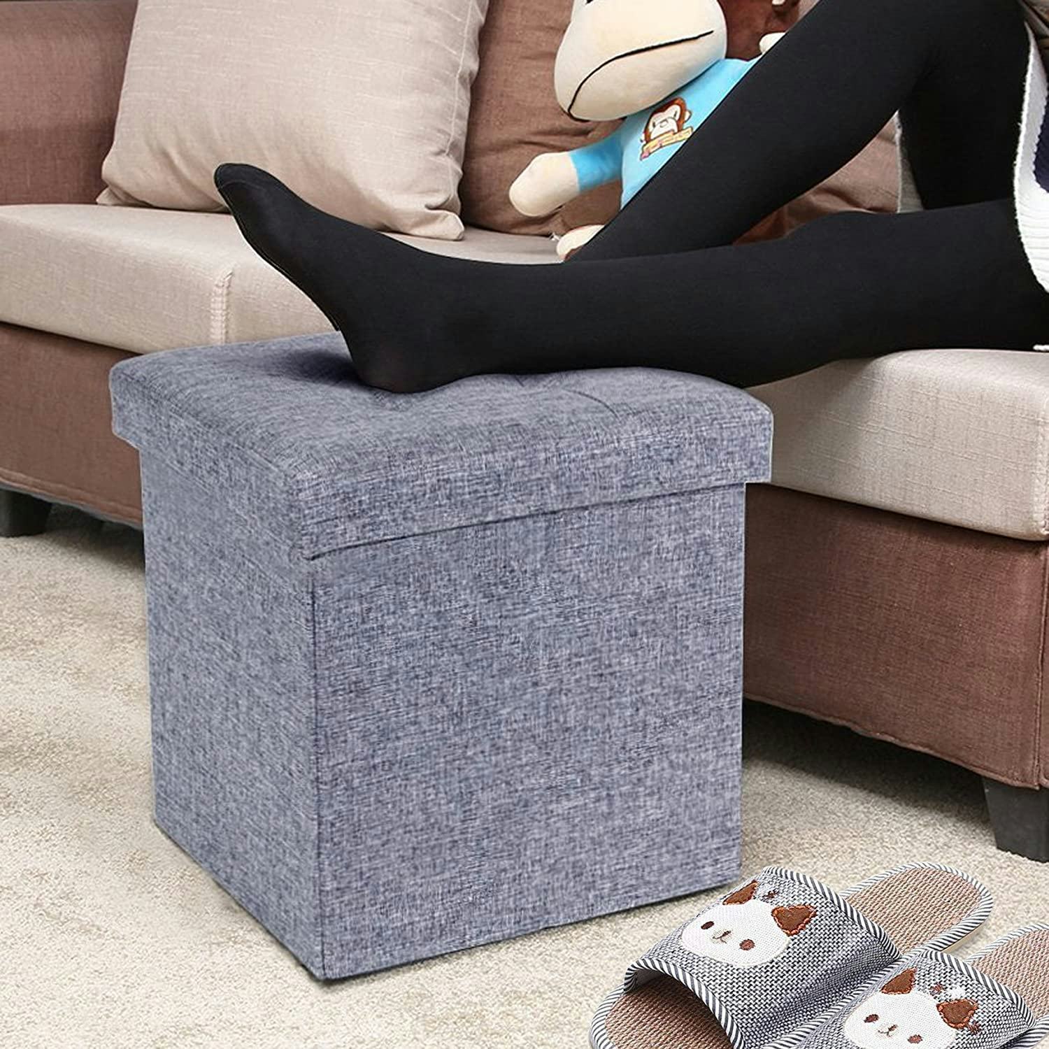 WoneNice Folding Storage Ottoman Cube