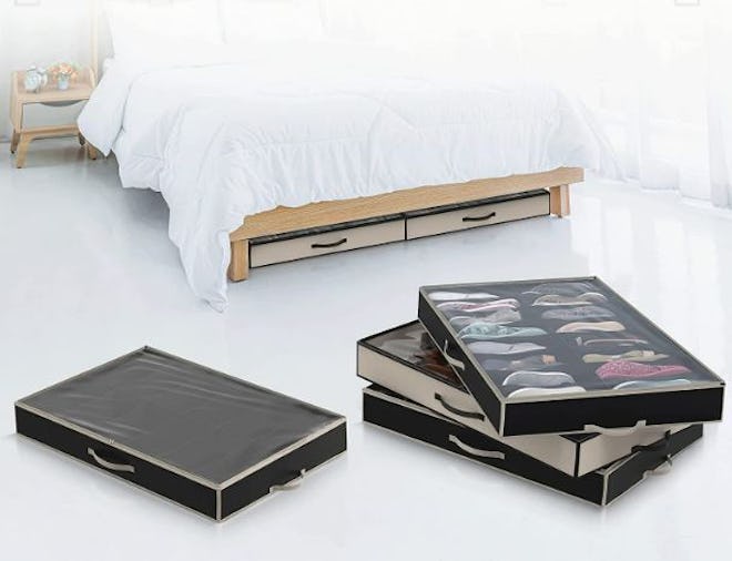 Woffit Under Bed Shoe Storage Organizer