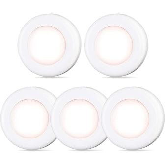 STAR-SPANGLED Mini Night Touch Light LED Puck Lights (5-Pack)