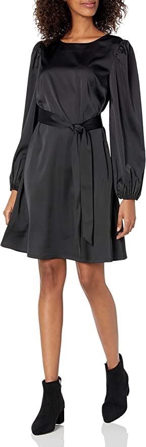 The Drop Women&rsquo;s @shopdandy Belted Silky Stretch Dress