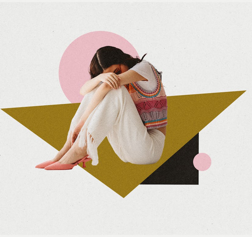 Woman coping with grief