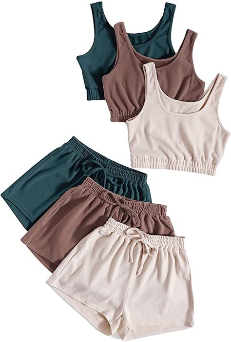 SheIn Crop Top Tank Set (3-Pack)