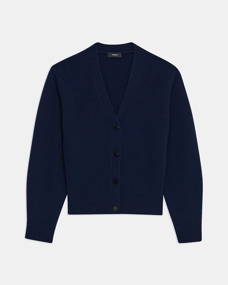 Theory navy blue cashmere cardigan