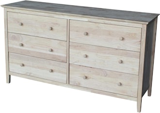 Made with solid wood, the International Concepts Dresser is one of the best dressers for couples.
