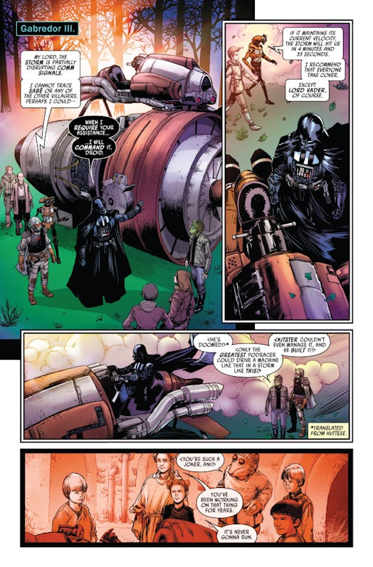 Darth Vader comic podracing