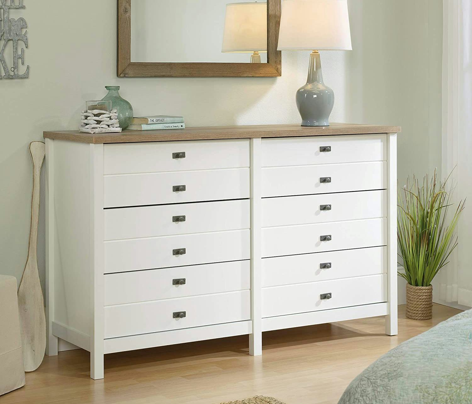 With appealing farmhouse vibes, the Sauder Cottage Road Dresser is one of the best dressers for coup&hellip;