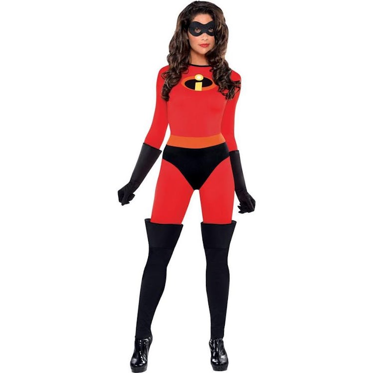 a red halloween costume idea ismrs incredible catsuit costume from party city