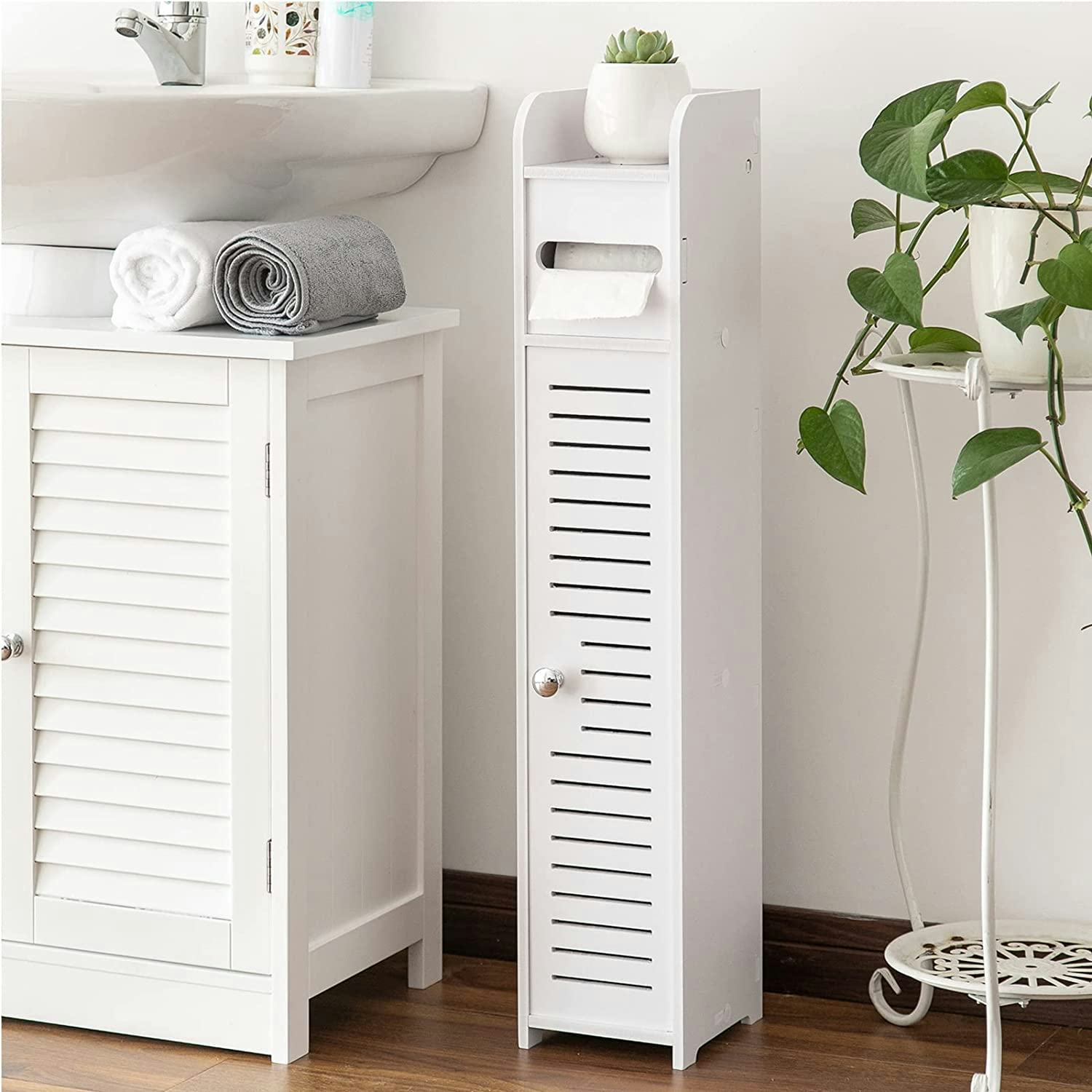 AOJEZOR Bathroom Storage Corner Cabinet