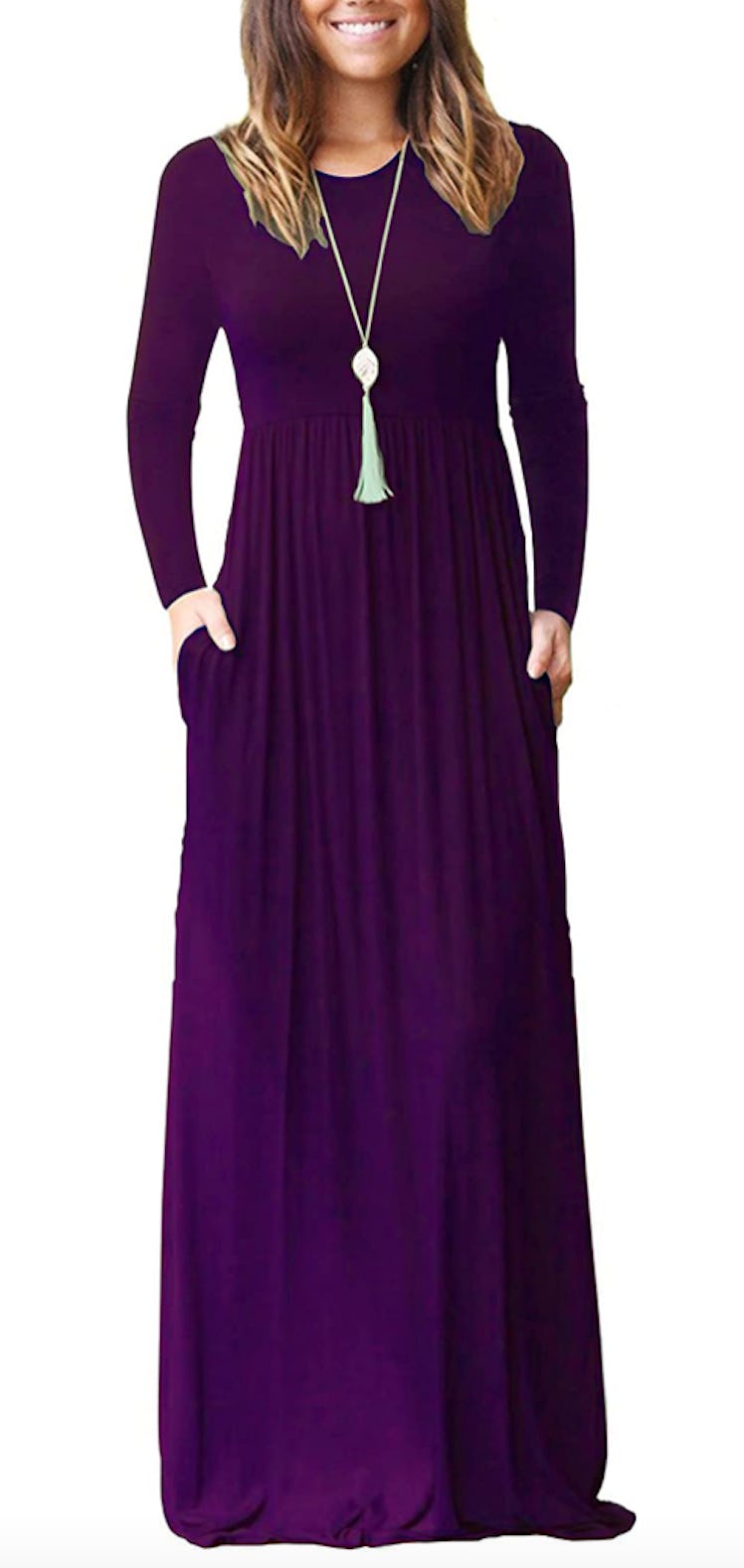 floor length purple maxi gown from auselily