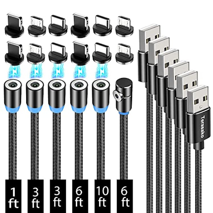 This 6-pack of magnetic charging cables includes various cord lengths and 12 connectors for under $2...