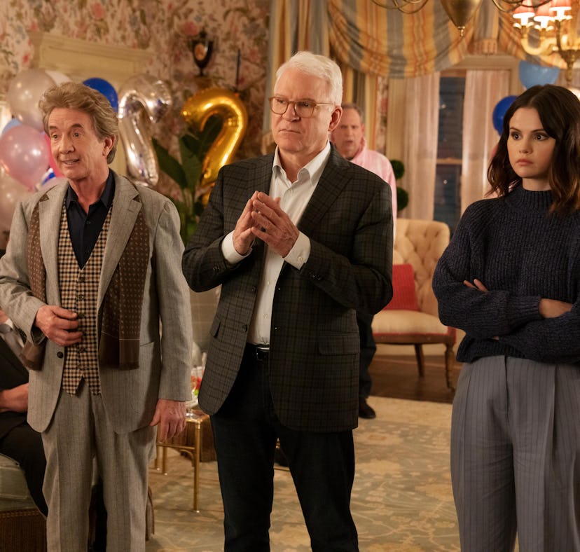Martin Short (Oliver), Steve Martin (Charles) and Selena Gomez (Mabel)