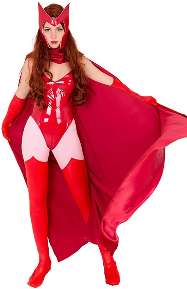 red bodysuit and cloak set from cosplay.fm