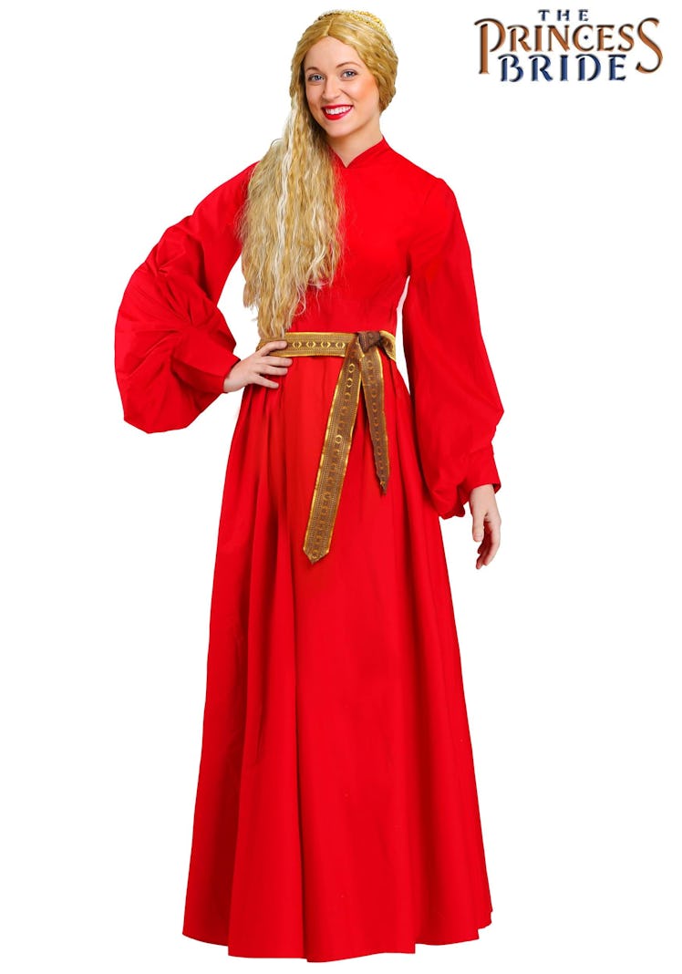 a red halloween costume idea isprincess bride buttercup peasant dress in red