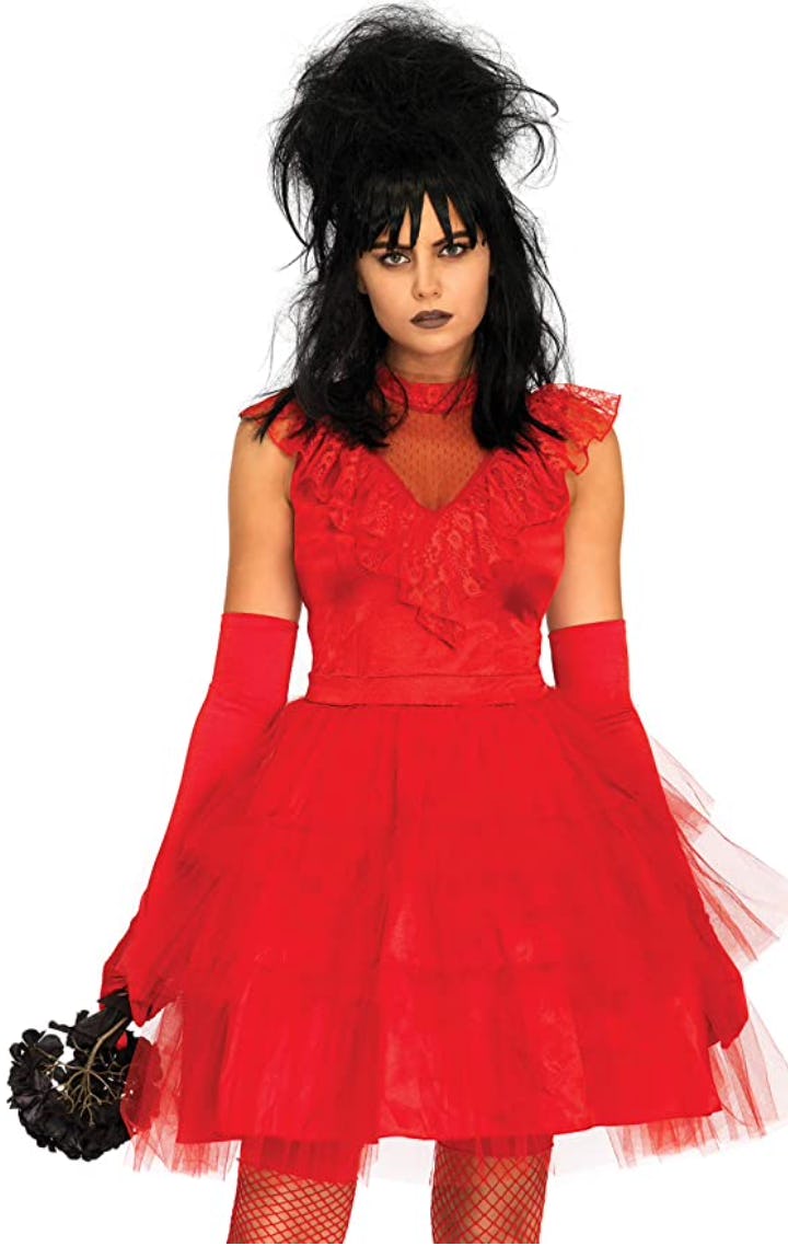 halloween costume with red gloves