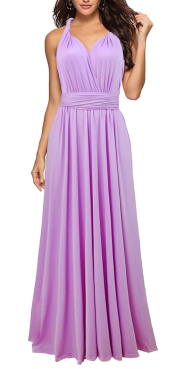 sexyshine backless gown in purple