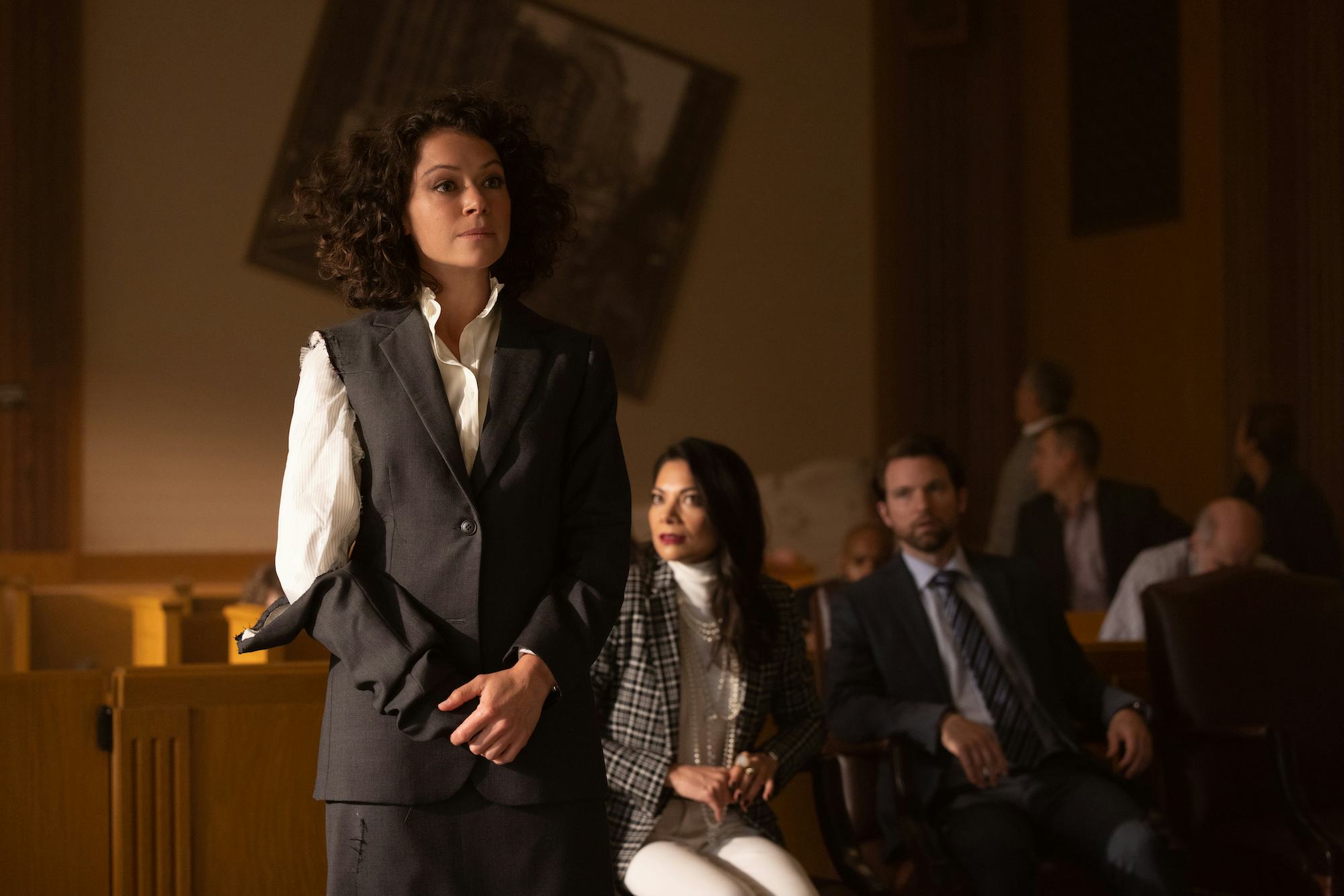Tatiana Maslany as Jen Walters in She-Hulk.