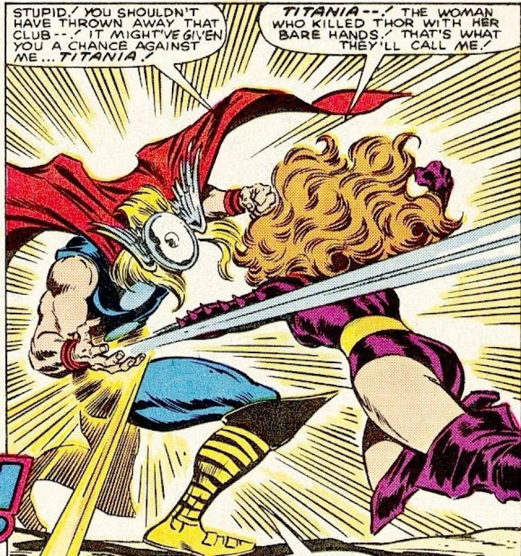 Titania vs. Thor.