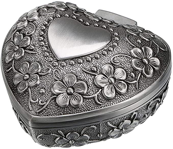 Vintage Heart Shaped Jewelry Box