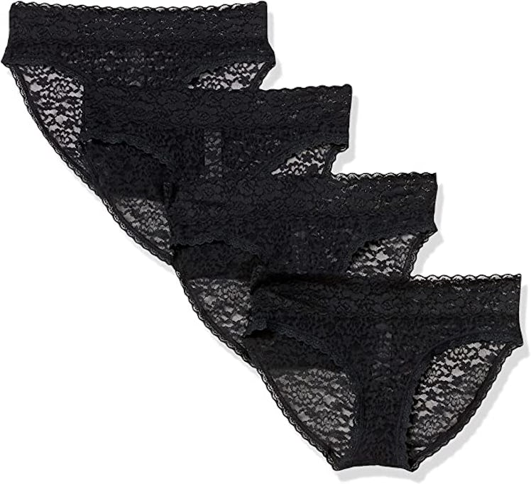 Amazon Essentials Lace Stretch Bikini Brief Underwear (4-Pack)