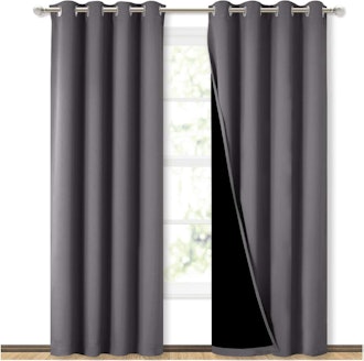 NICETOWN Grey Full Shade Curtain Panels