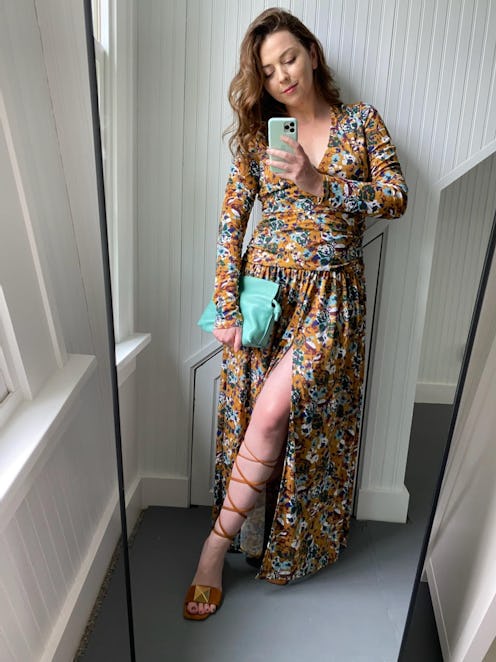 Tanya Taylor in floral dress