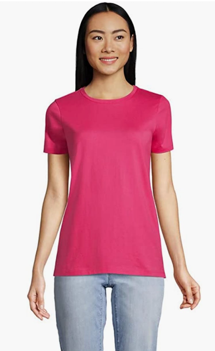 Women's Relaxed Supima Cotton Short Sleeve Crewneck T-Shirt