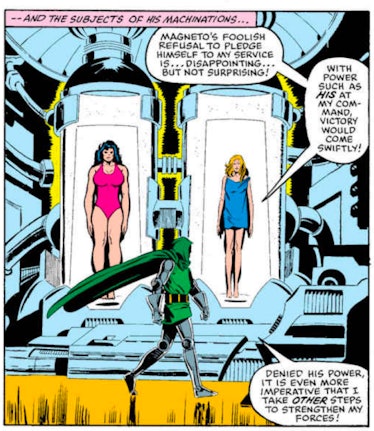 Dr. Doom gives superpowers to Titania and Volcana their superpowers.