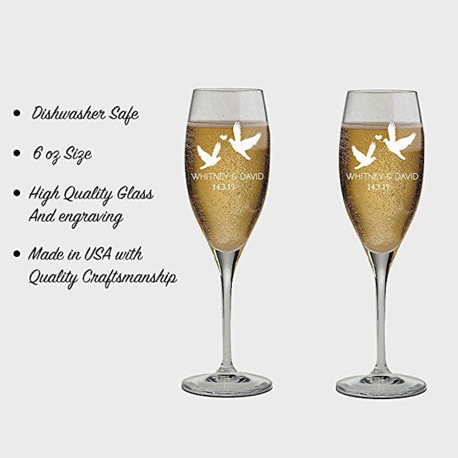 Anniversary Champagne Glasses