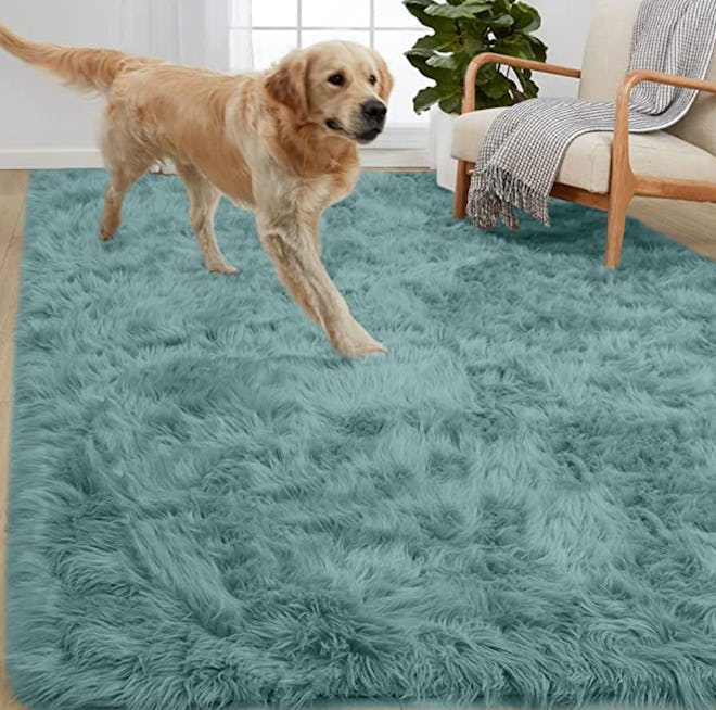 Thick Fluffy Faux Fur Washable Rug
