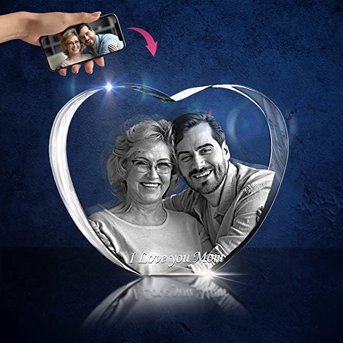3D Crystal Picture Engraved Heart