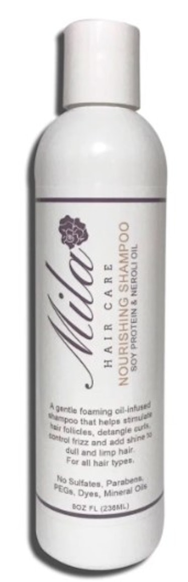 Mila Rose Nourishing Shampoo w/ Soy Protein & Neroli Oil for hair porosity