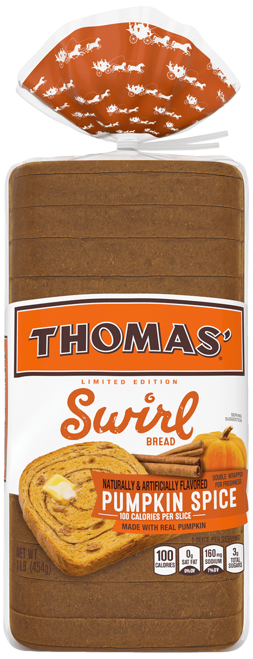Thomas’ Pumpkin Spice Swirl Bread